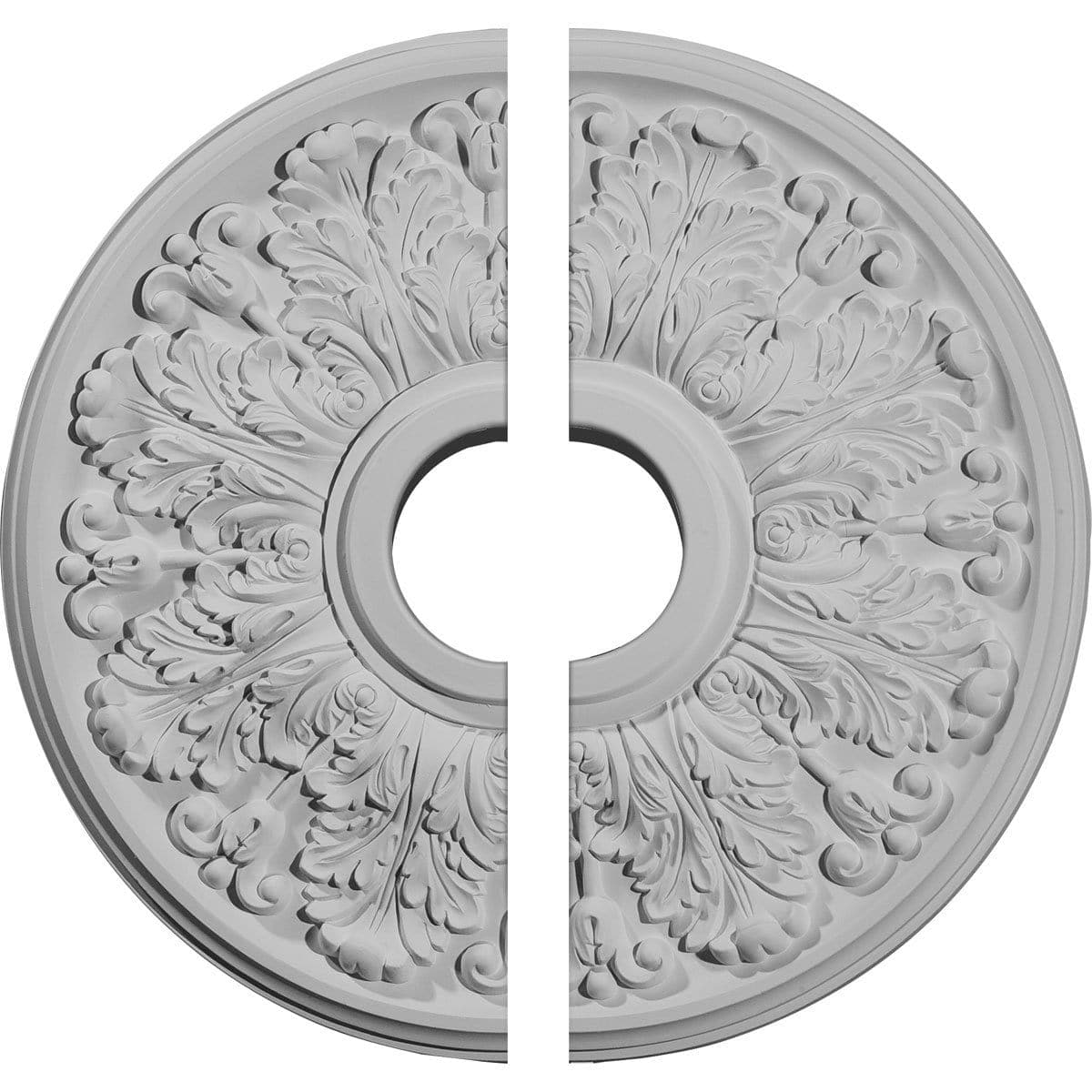Ceiling Medallion, Two Piece (Fits Canopies up to 5 5/8")16 1/2"OD x 3 5/8"ID x 1 1/8"P