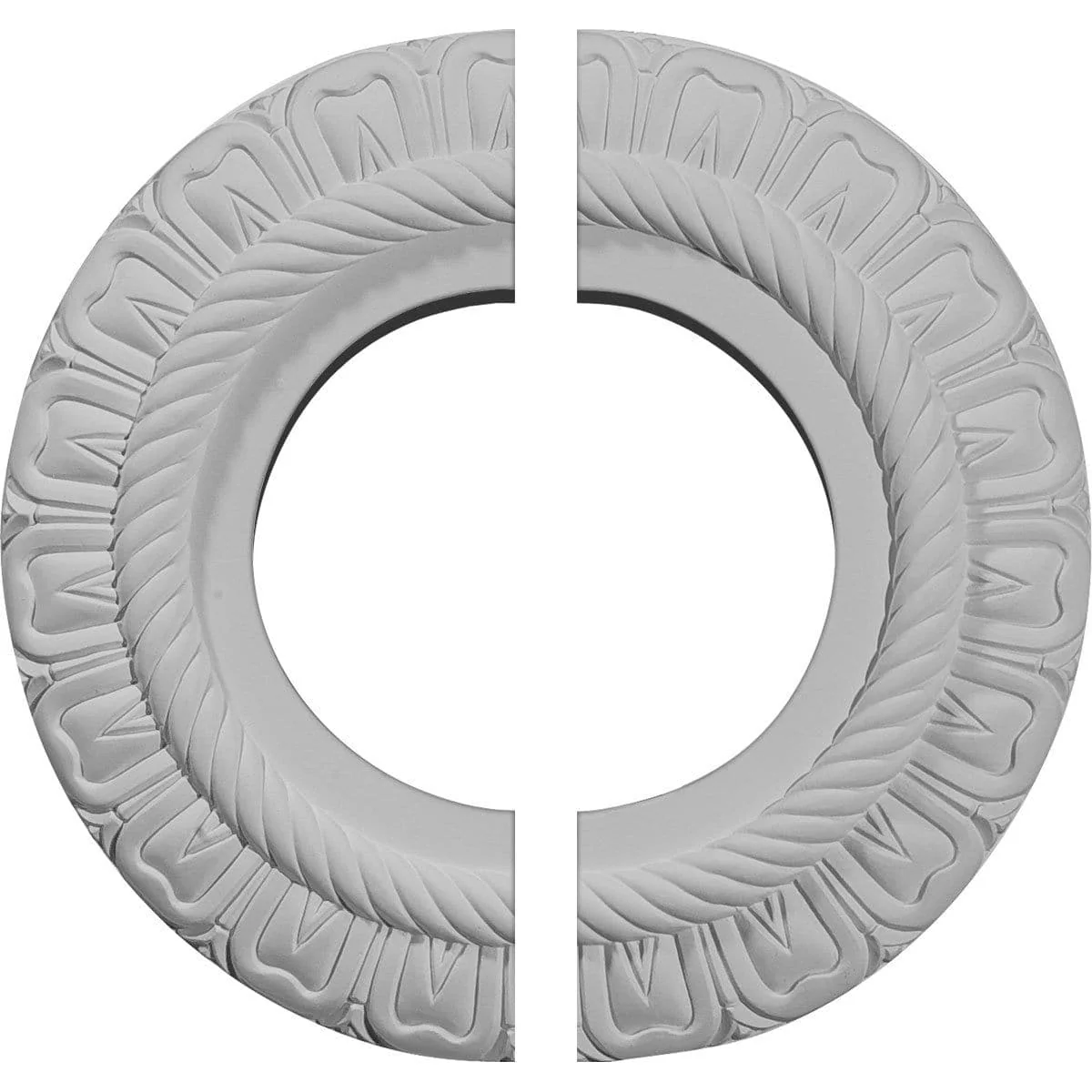 Ceiling Medallion, Two Piece (Fits Canopies up to 5 5/8")9"OD x 4 1/2"ID x 1/2"P