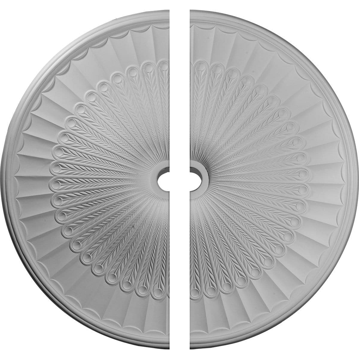Ceiling Medallion, Two Piece (Fits Canopies up to 5 7/8")51"OD x 3 5/8"ID x 3 3/8"P