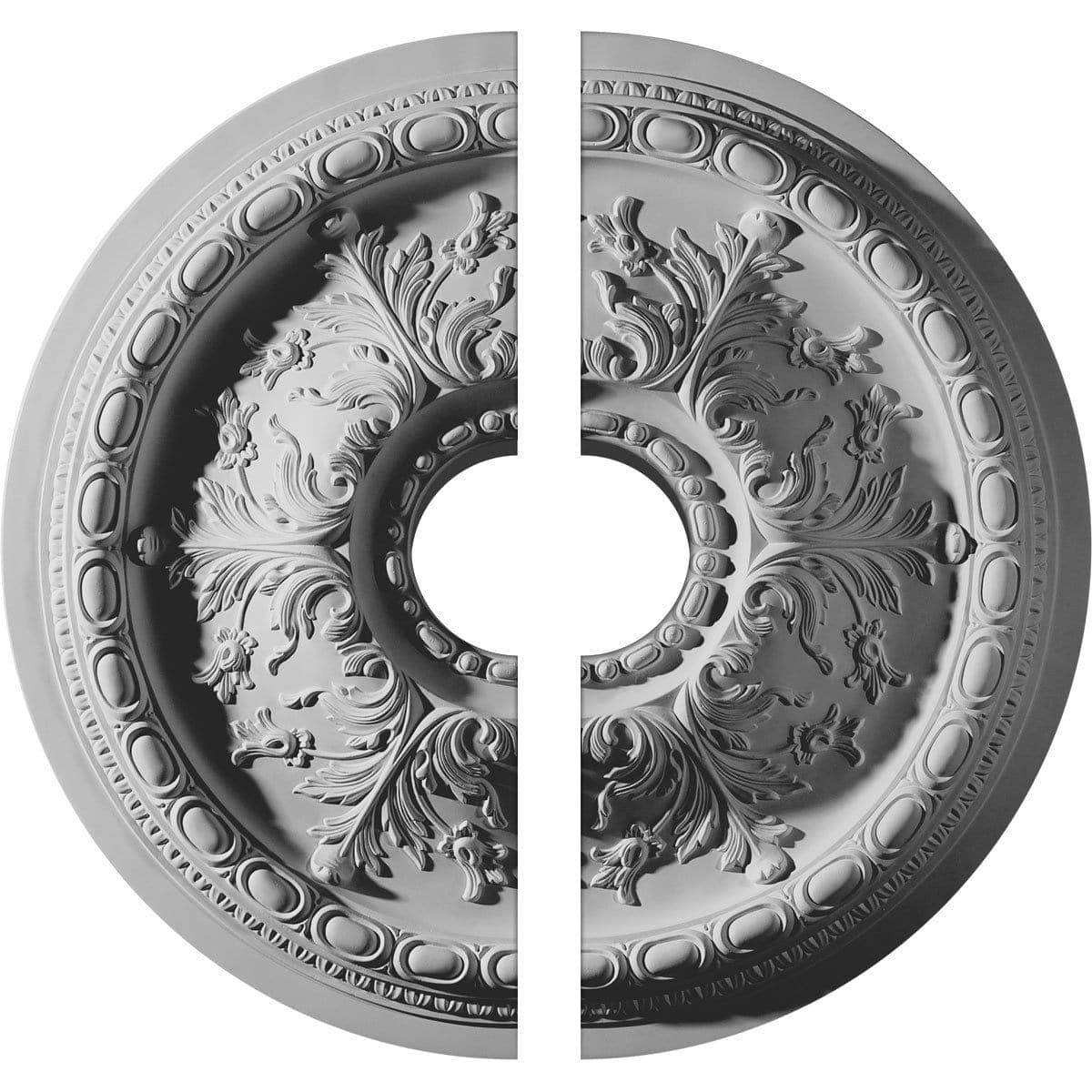 Ceiling Medallion, Two Piece (Fits Canopies up to 6 1/4")28"OD x 6"ID x 2 3/4"P