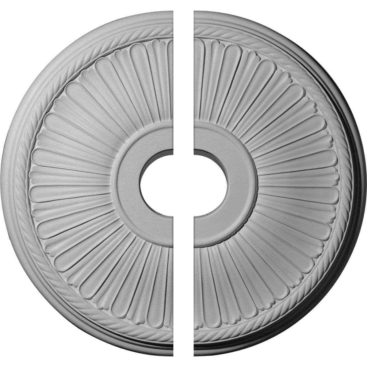 Ceiling Medallion, Two Piece (Fits Canopies up to 6 3/8")20 1/8"OD x 3 7/8"ID x 1 7/8"P