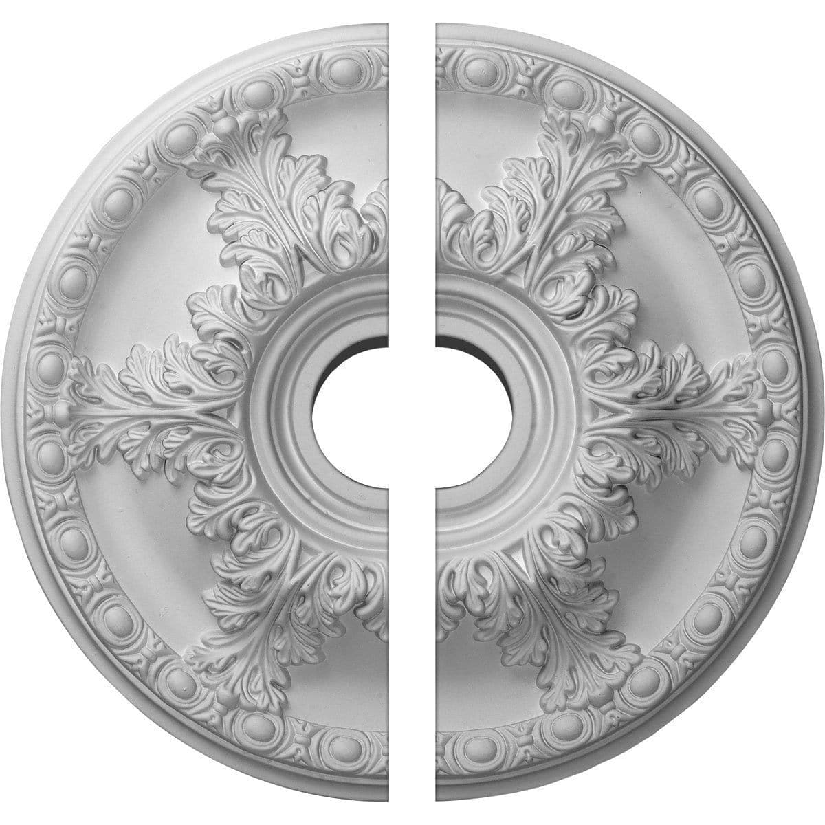 Ceiling Medallion, Two Piece (Fits Canopies up to 6 5/8")18"OD x 3 1/2"ID x 2 1/2"P