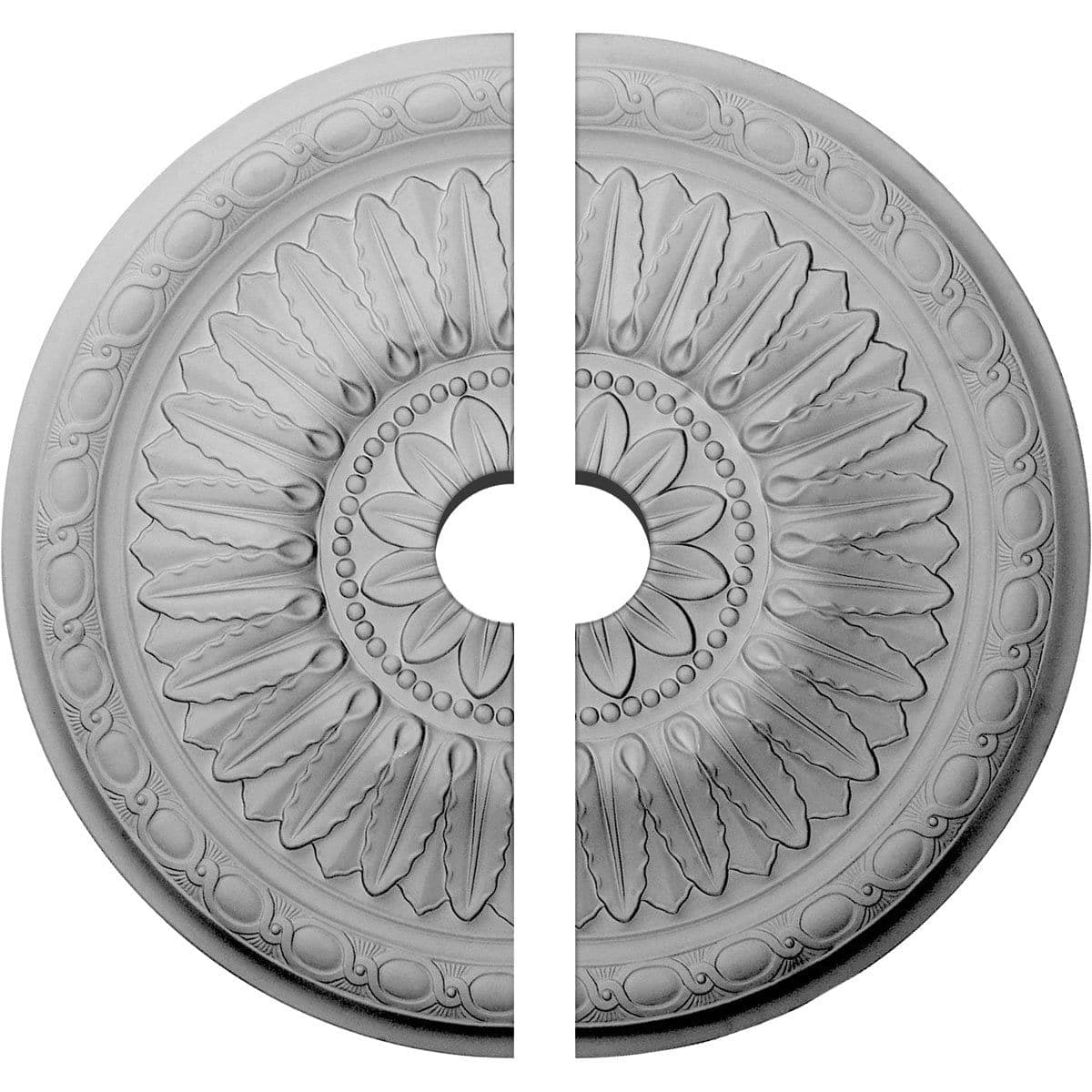 Ceiling Medallion, Two Piece (Fits Canopies up to 9 1/4")24"OD x 3 1/2"ID x 1 5/8"P