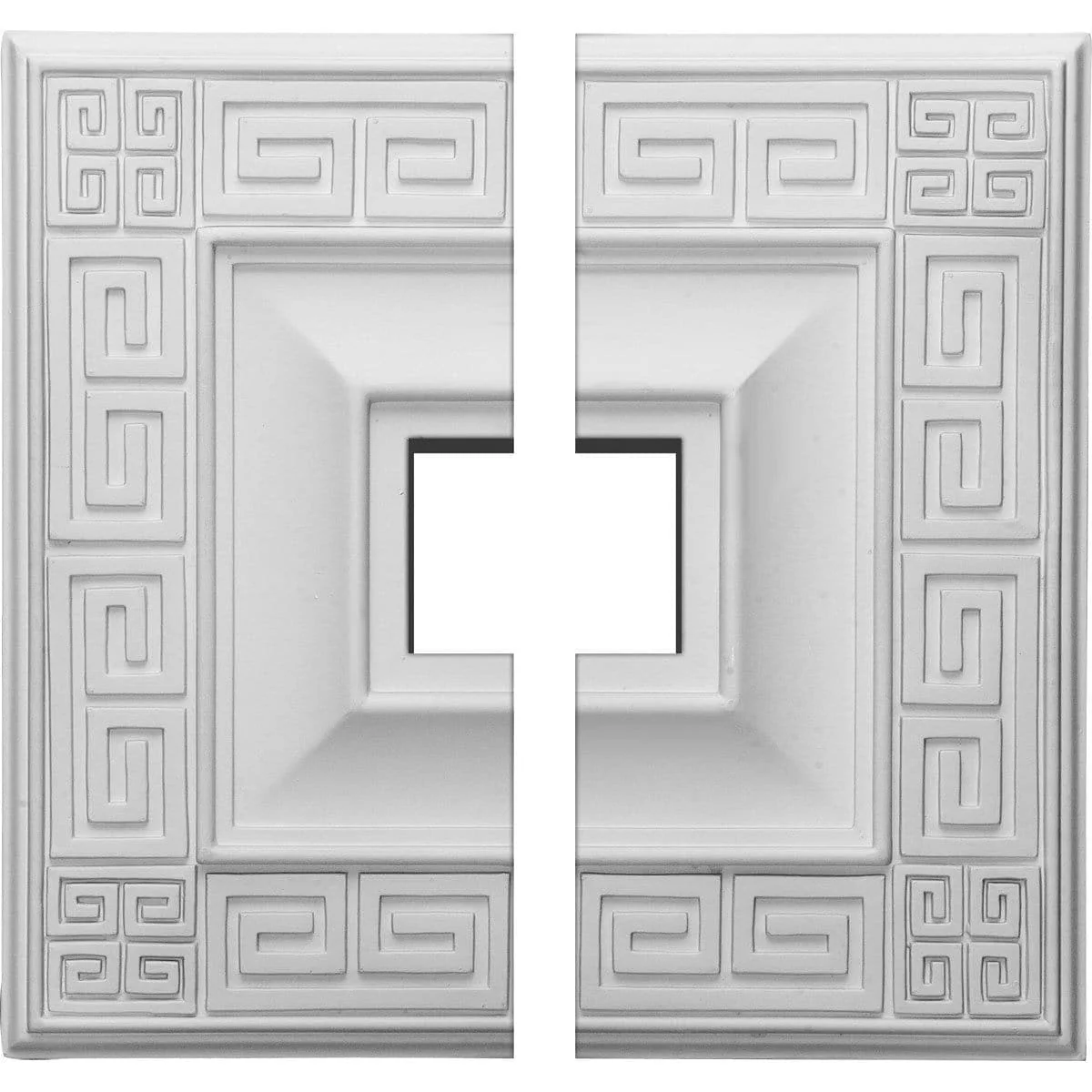 Ceiling Medallion, Two Piece (Fits Canopies up to 9 7/8")18"W x 18"H x 3 1/2"ID x 1 1/8"P