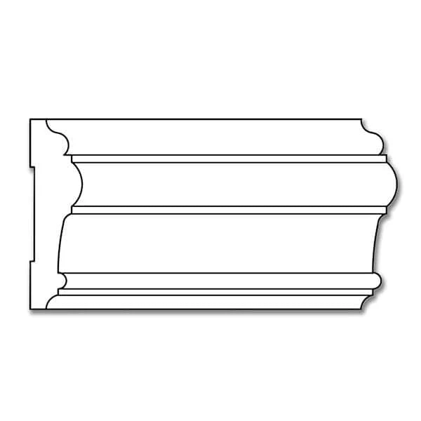 Chairrail, 3"w x 13/16"d