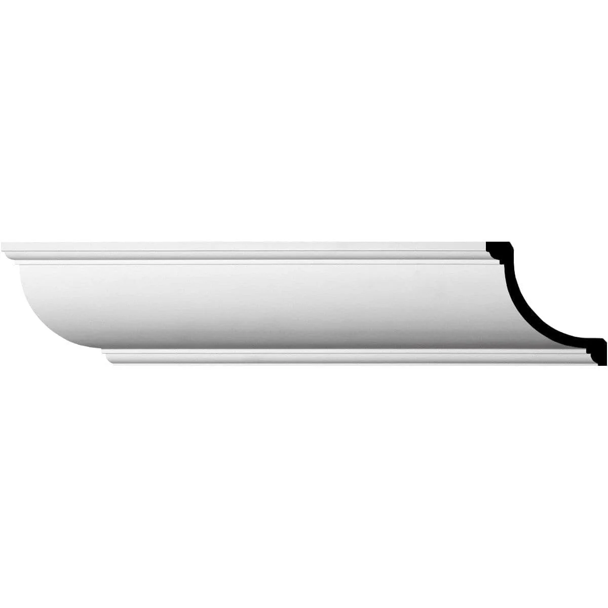 Claremont Crown Moulding, 6 3/8"H x 6 3/8"P x 9"F x 94 1/2"L