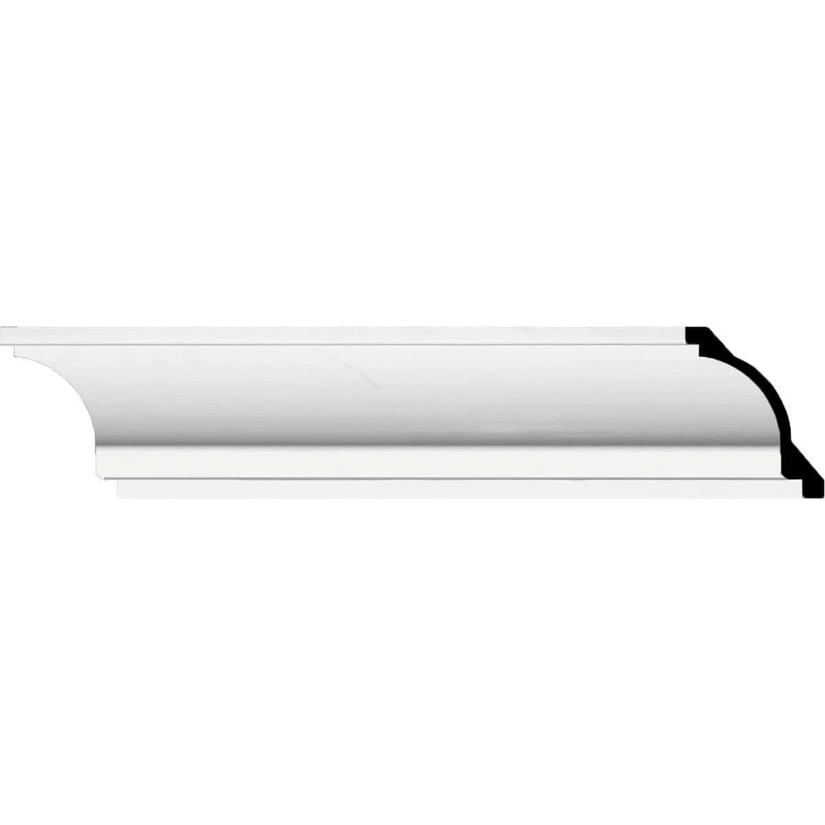 Classic Crown Moulding, 11 7/8"H x 9 1/2"P x 15 1/4"F x 94 1/2"L