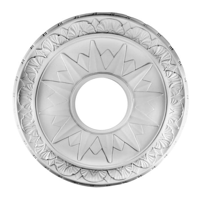 Colonial Medallion, Plaster, 21"w x 21"h x 1 1/4"d, Made To Order