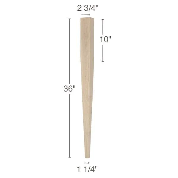 Contemporary Tapered Square Island Column, 2 3/4"sq. x 36"h