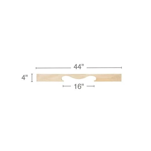 Small Valance, 44"w x 4"h x 3/4"d