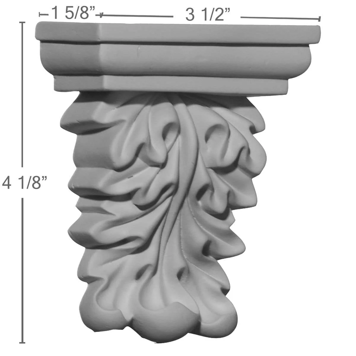 Corbel, 3 1/2"W x 1 5/8"D x 4 1/8"H