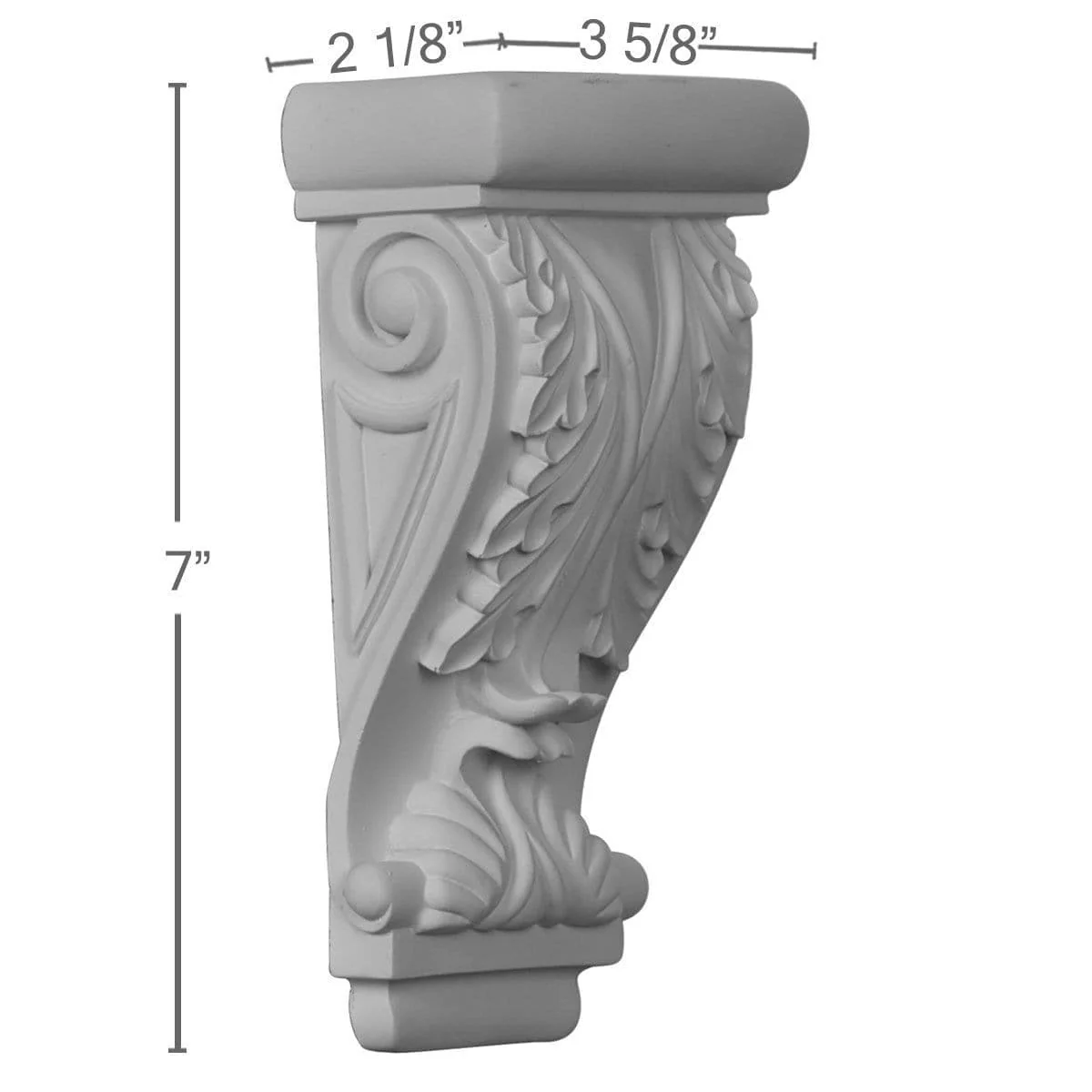 Corbel, 3 5/8"W x 2 1/8"D x 7"H