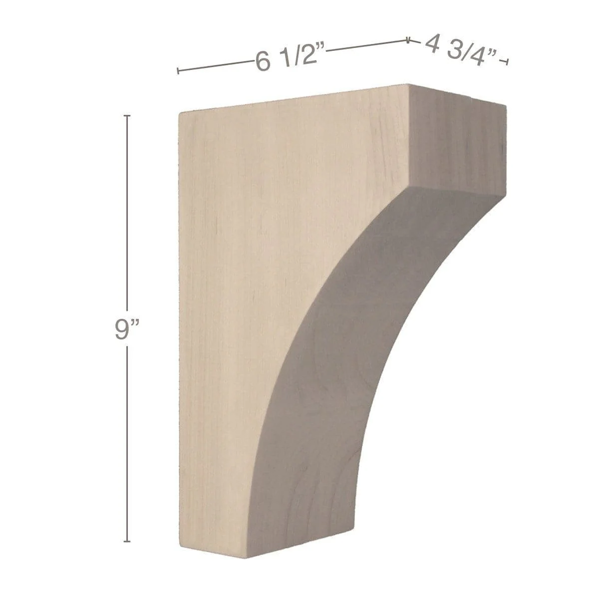 Corbel, 4 3/4"w x 9"h x 6 1/2"d