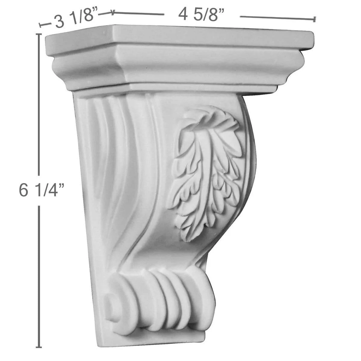 Corbel, 4 5/8"W x 3 1/8"D x 6 1/4"H
