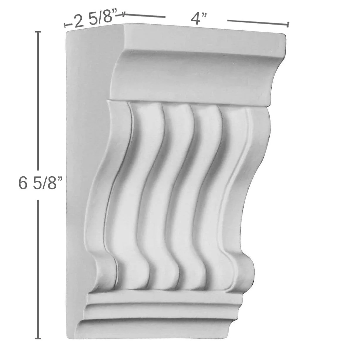 Corbel, 4"W x 2 5/8"D x 6 5/8"H