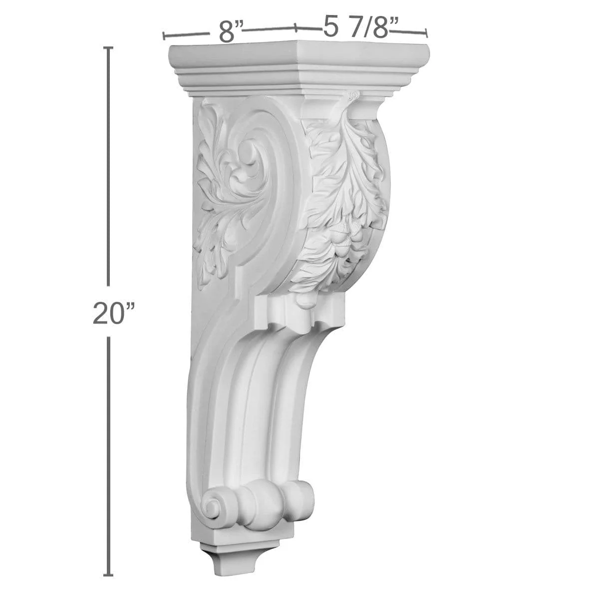 Corbel, 5 7/8"W x 7 7/8"D x 20"H