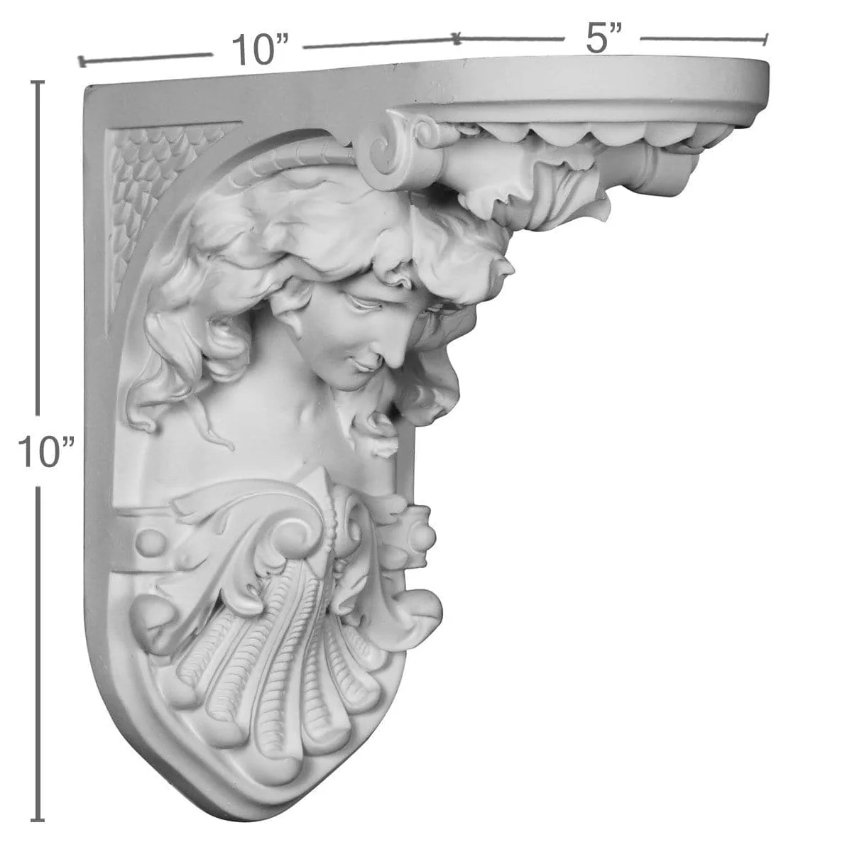 Corbel, 5"W x 10"D x 10"H