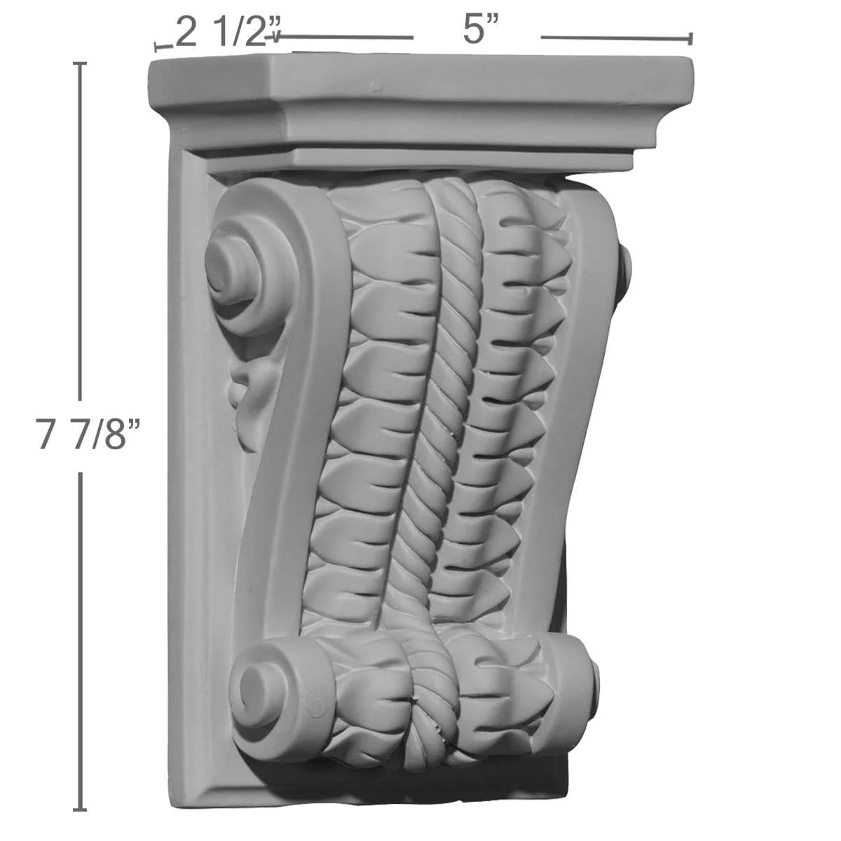 Corbel, 5"W x 2 1/2"D x 7 7/8"H