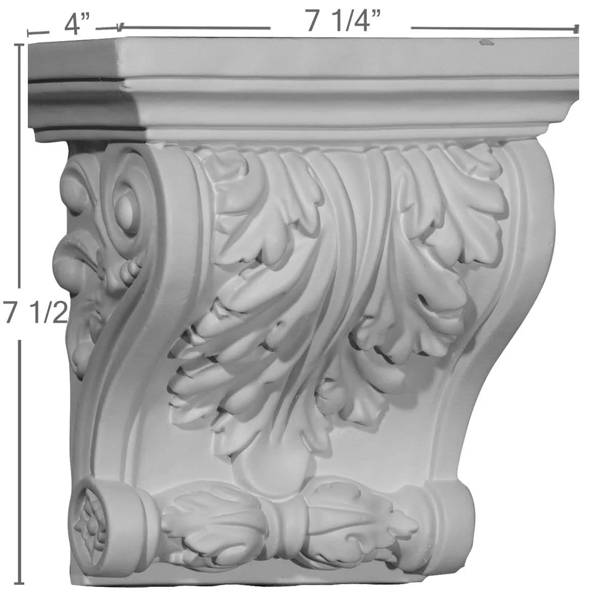 Corbel, 7 1/2"W x 4"D x 7 1/4"H
