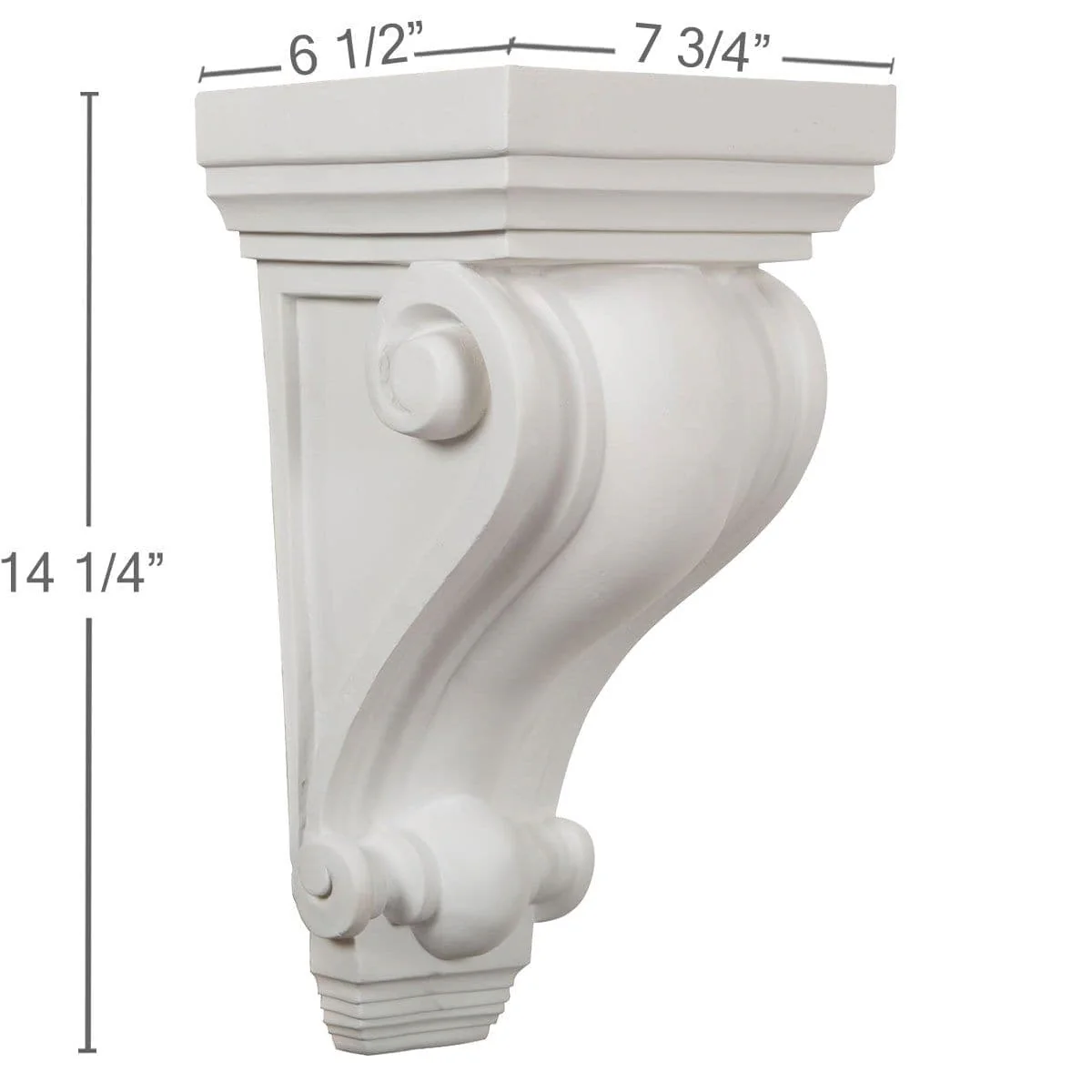 Corbel, 7 3/4"W x 6 1/2"D x 14 1/4"H