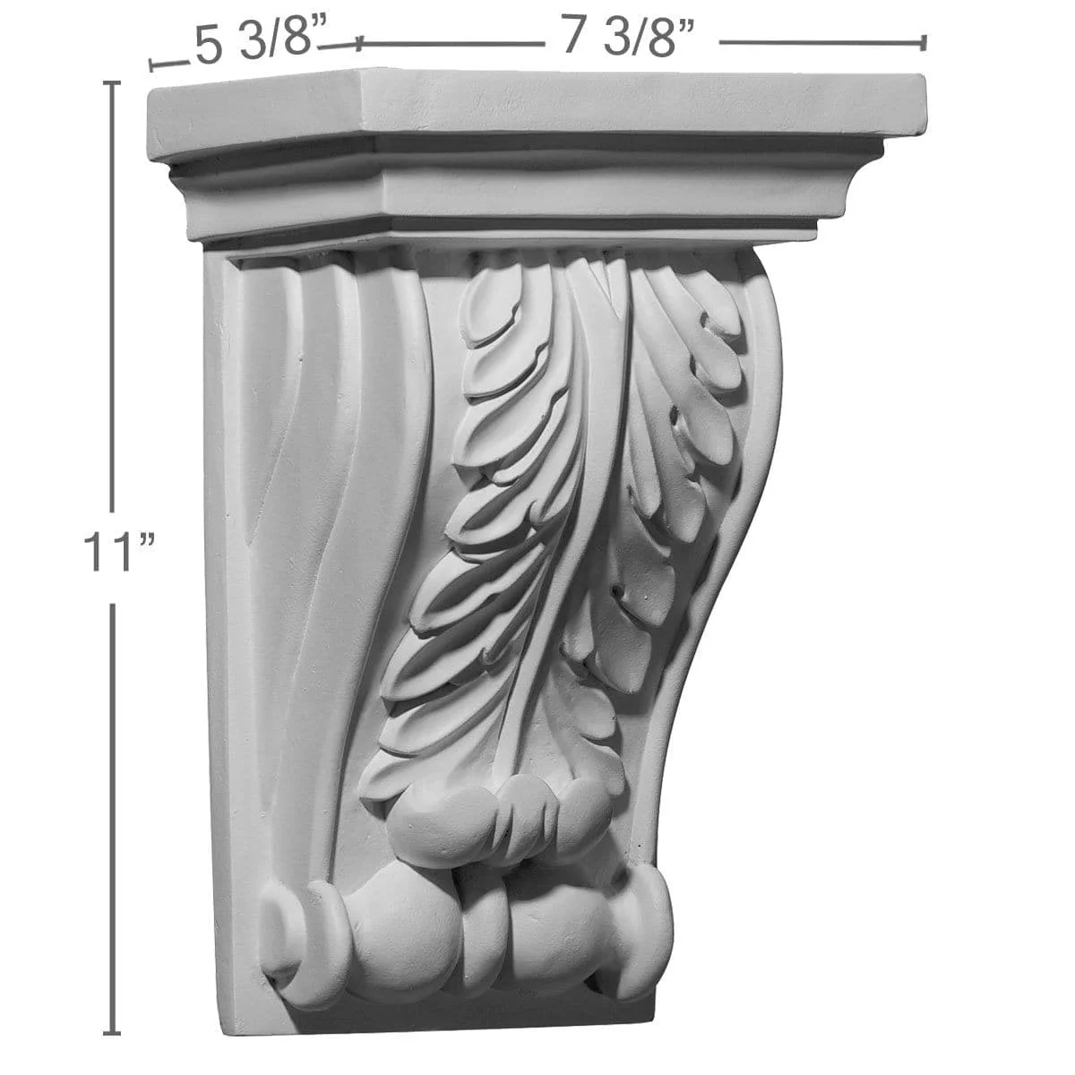 Corbel, 7 3/8"W x 5 3/8"D x 11"H