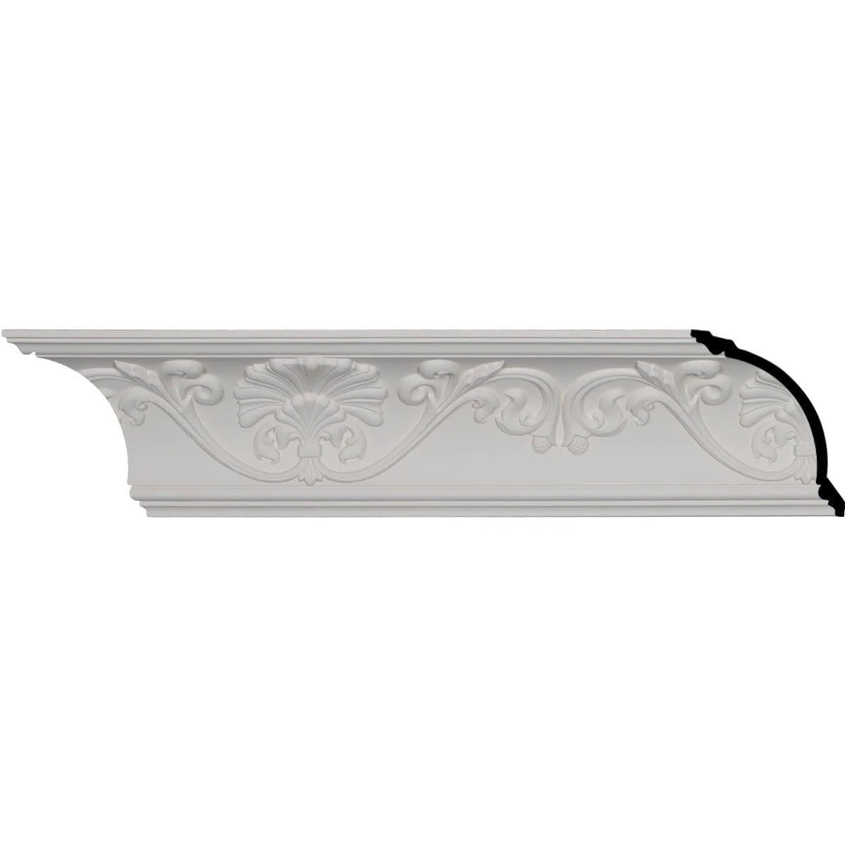 Cornelia Crown Moulding, 6 3/8"H x 6 1/4"P x 8 5/8"F x 94 1/2"L