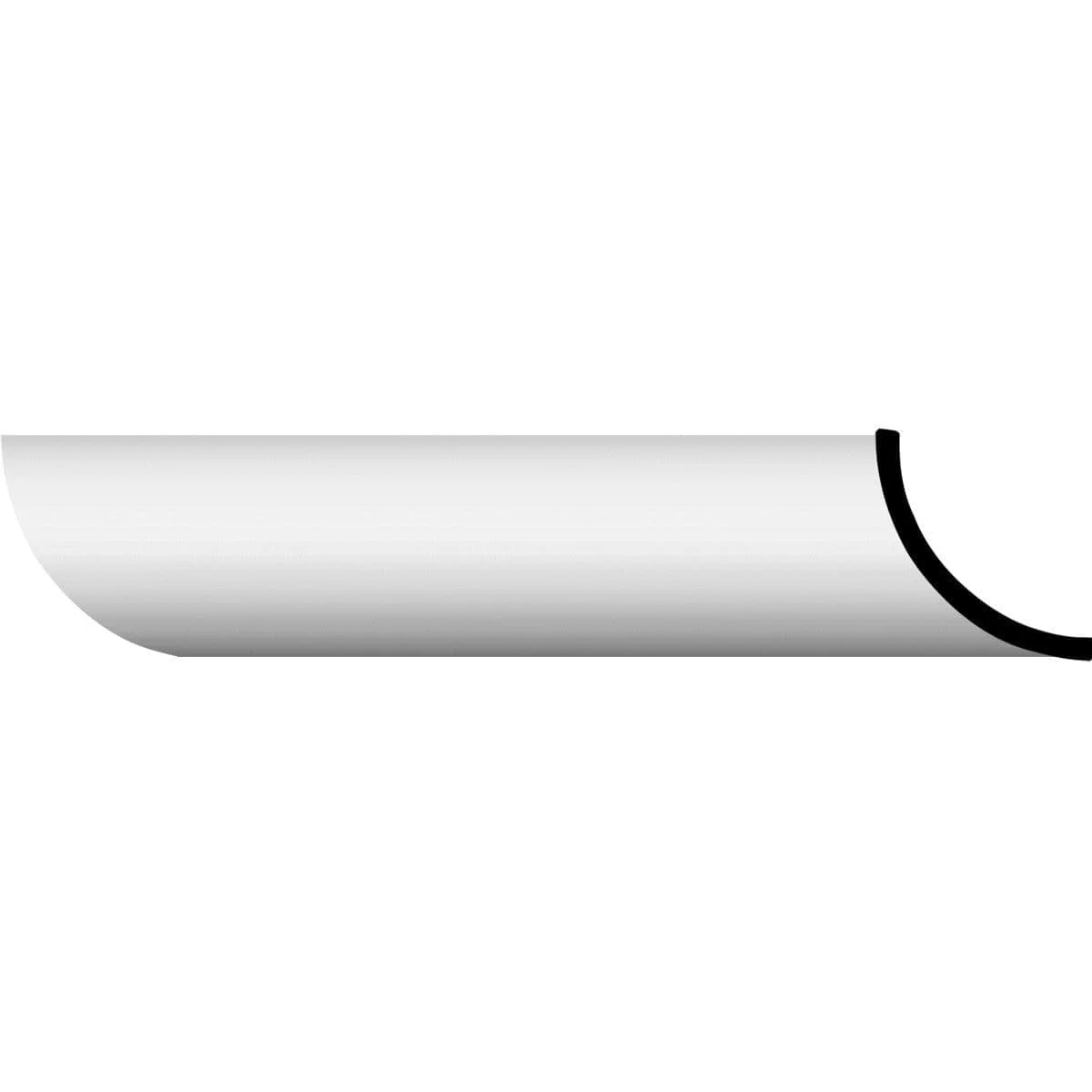 Cove Crown Moulding, 3 7/8"H x 3 7/8"P x 5 1/2"F x 94 1/2"L