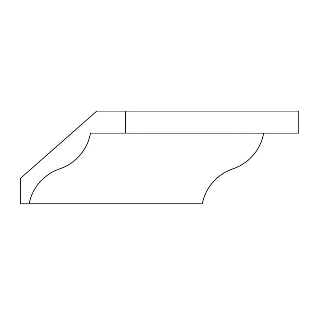 Custom Crown, 1 1/8'' x 4 3/8'', Poplar, Minimum Order Quantity 200 LF