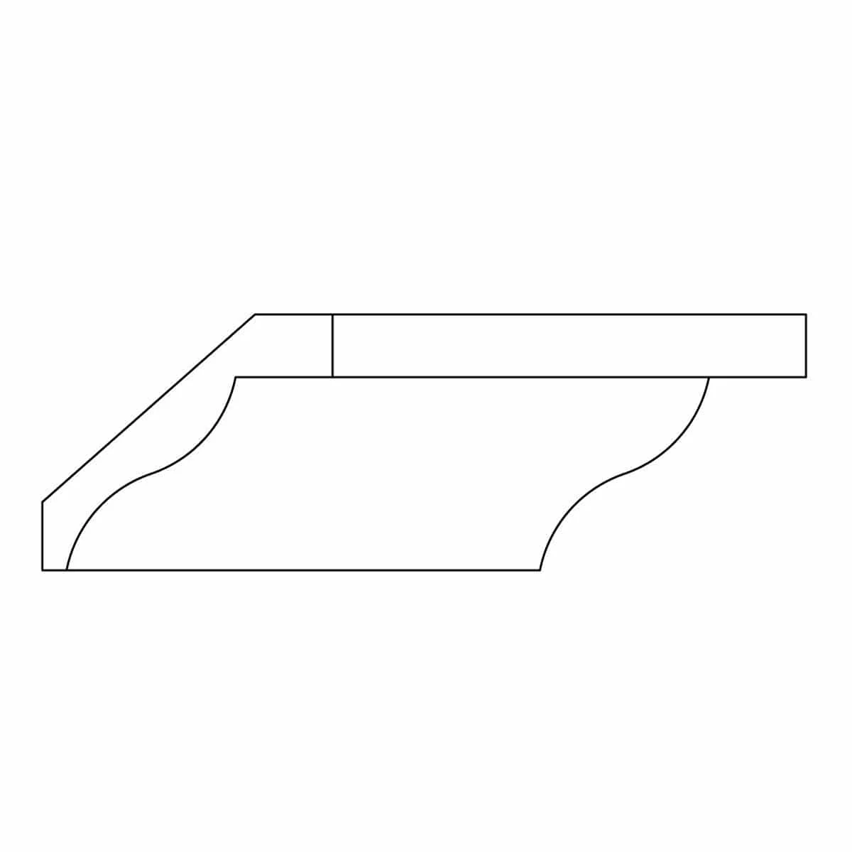 Custom Crown, 1''w x 4''d, Minimum Order Quantity 200 LF