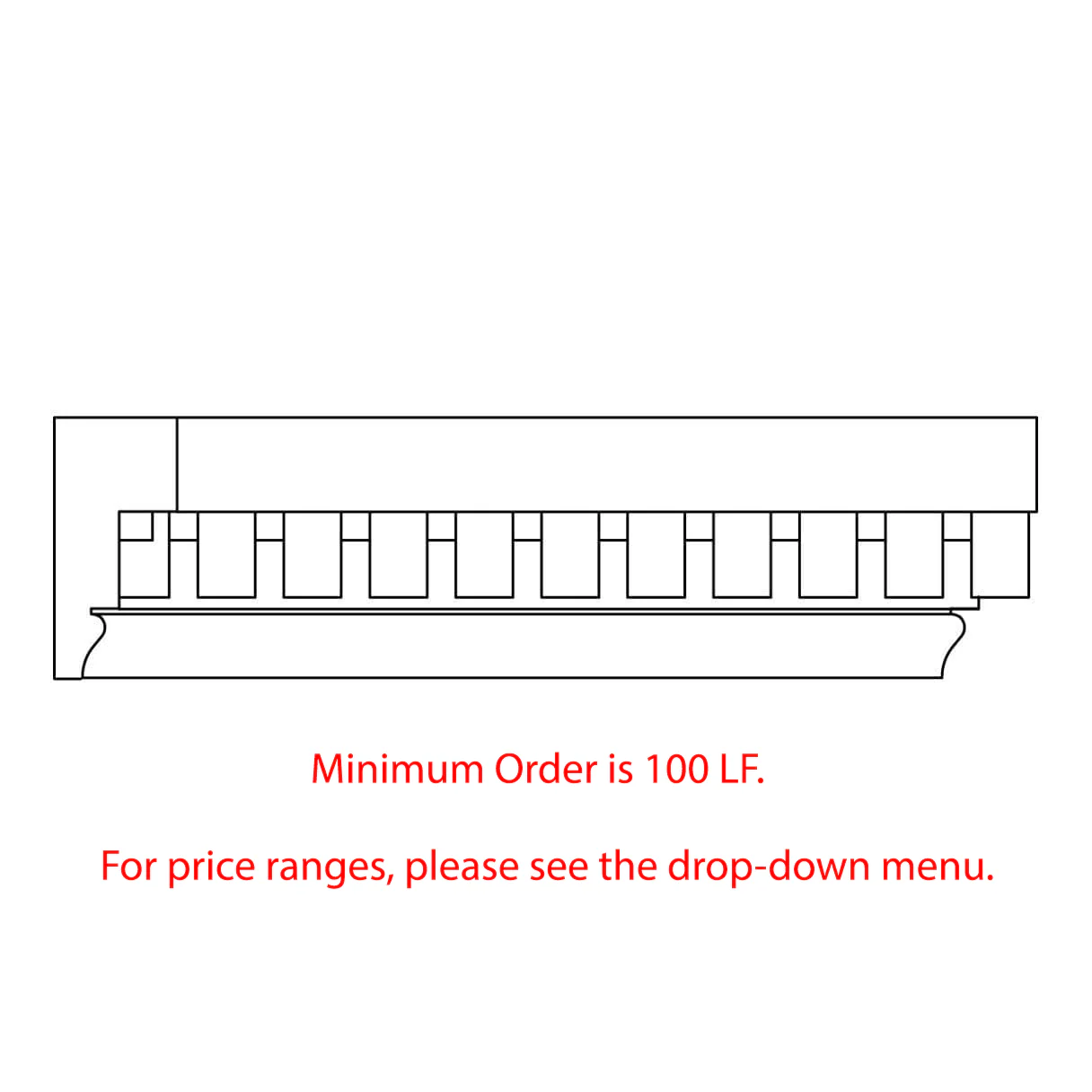 Custom Dentil, 1 1/4"w x 2 1/2"d