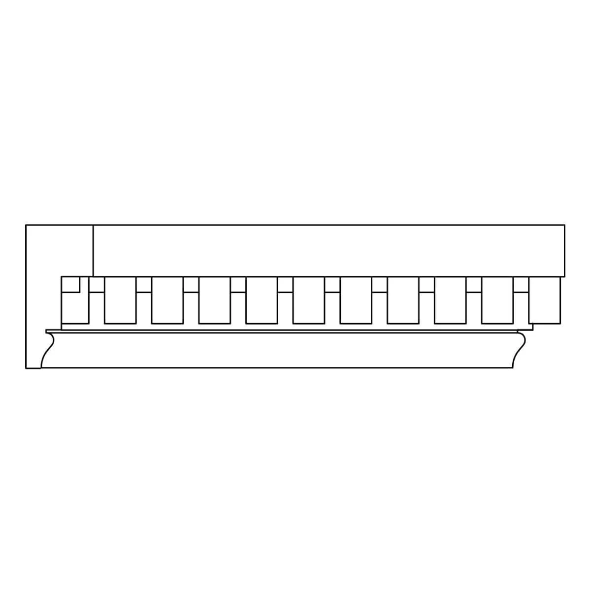 Custom Dentil, 1 1/4"w x 2 1/2"d - Image 2