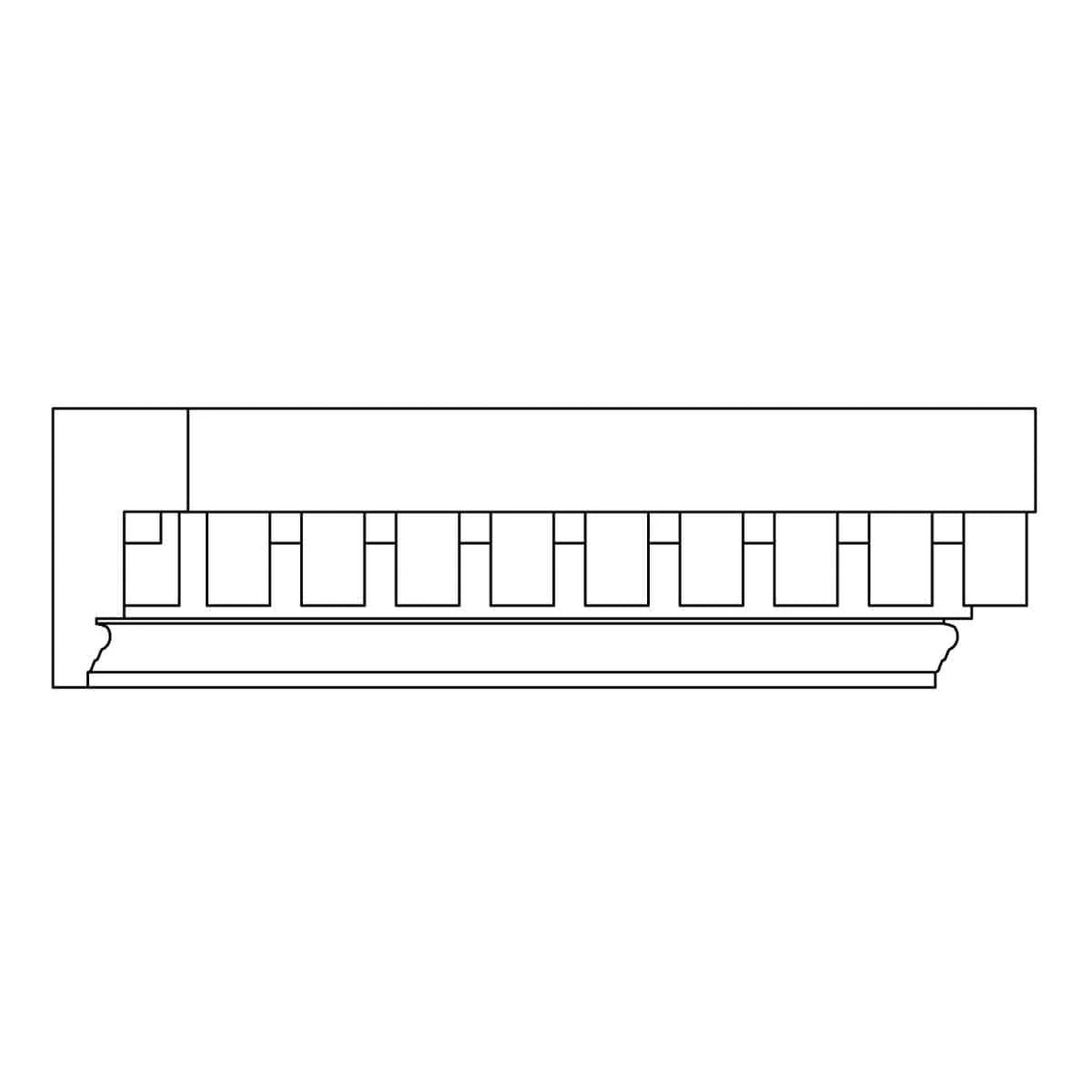 Custom Dentil, 1 3/8''w x 2 13/16''d - Image 2