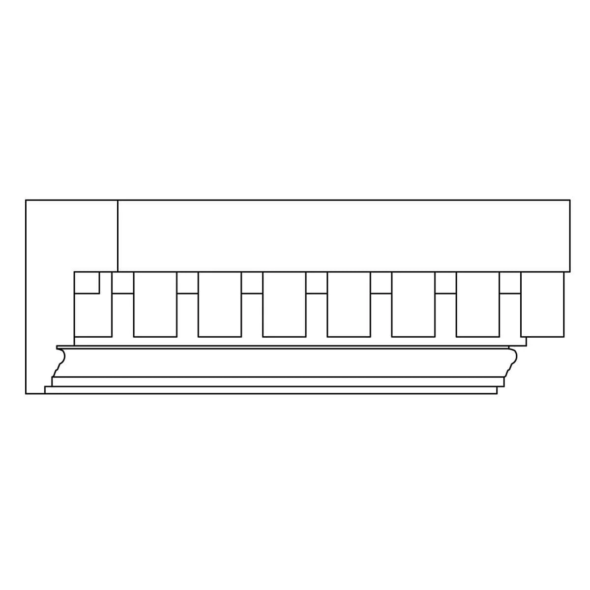 Custom Dentil, 1 5/8"w x 3 3/8"d - Image 2