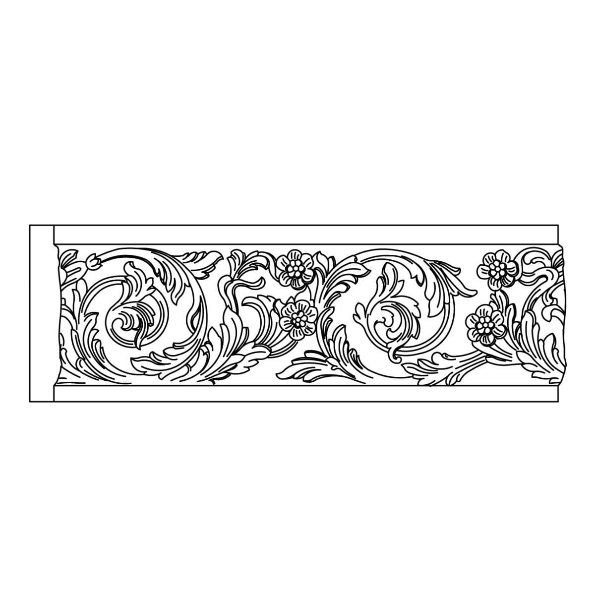 Custom Frieze, 3/4"w x 5 1/2"d x MT= 7/8