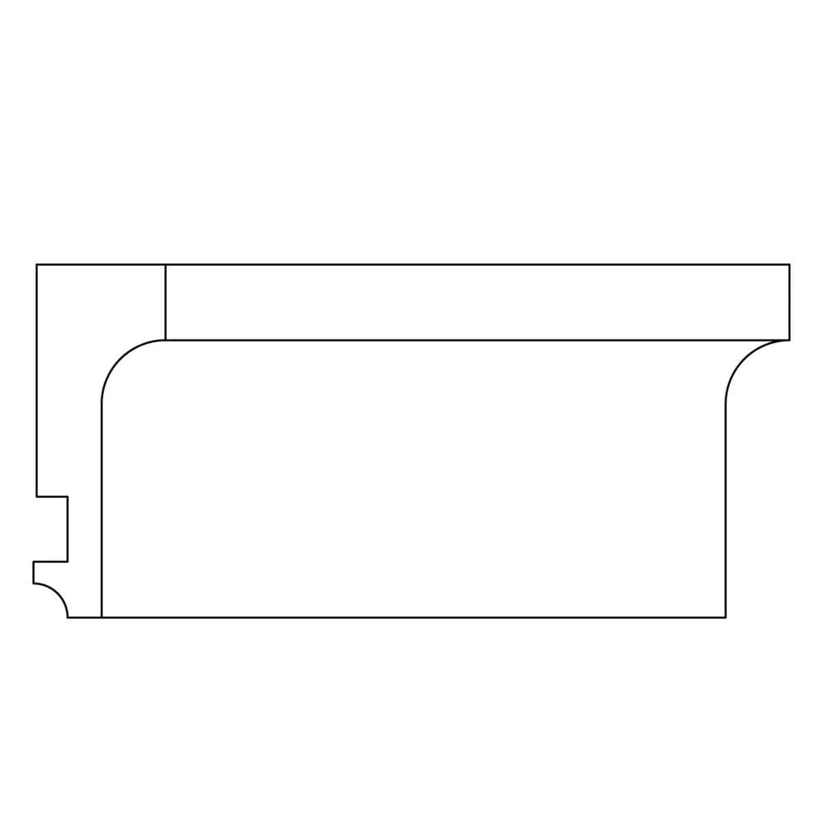 Custom Scotia Fascia, 1 1/2''w x 4''d, Minimum Order Quantity 200 LF - Image 2