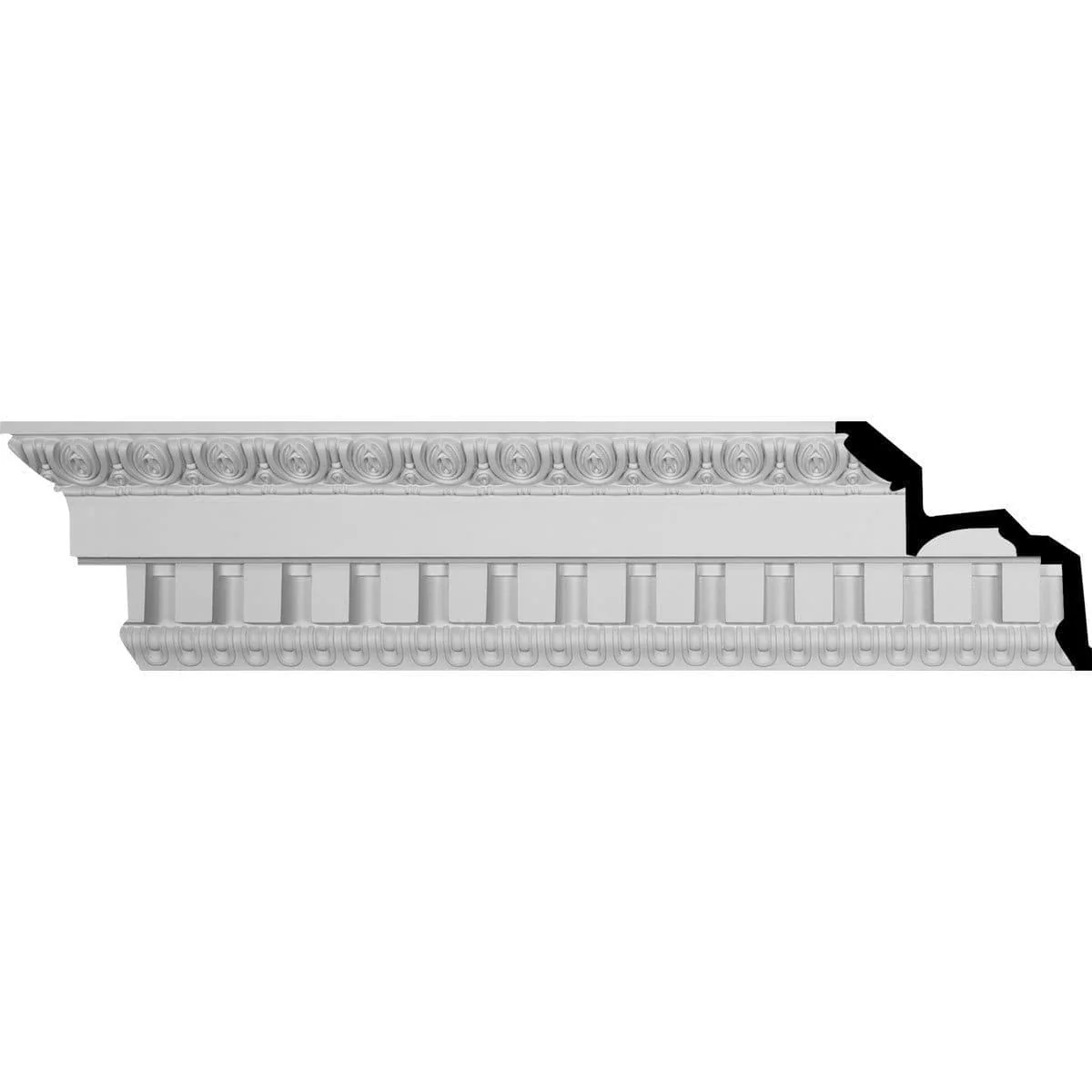 Dentil Crown Moulding, 7 3/4"H x 8 3/4"P x 11 3/4"F x 94 1/2"L