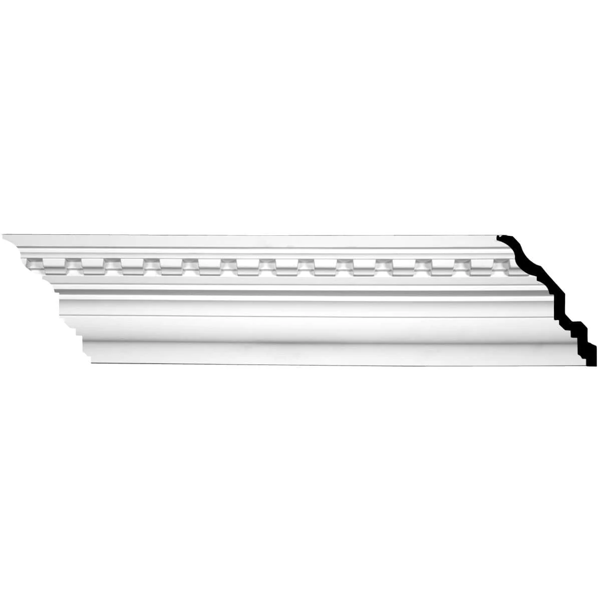 Dentil Crown Moulding, 7 7/8"H x 6 3/8"P x 10 1/8"F x 94 1/2"L