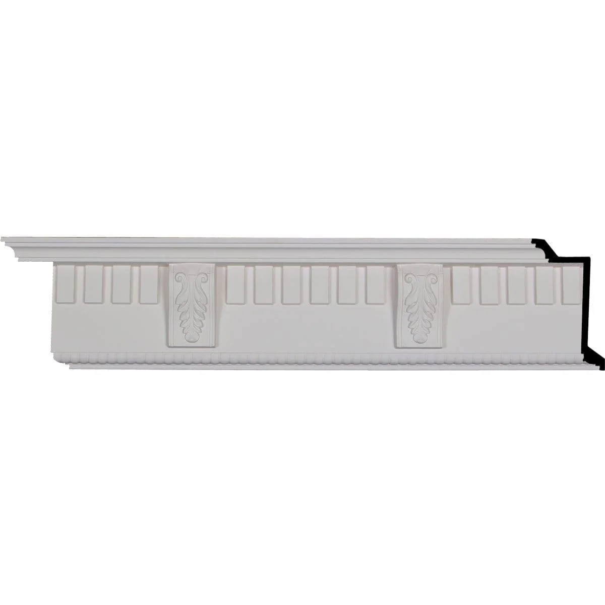 Dentil With Bead Crown Moulding, 5 3/4"H x 3 7/8"P x 6 3/4"F x 94 1/2"L