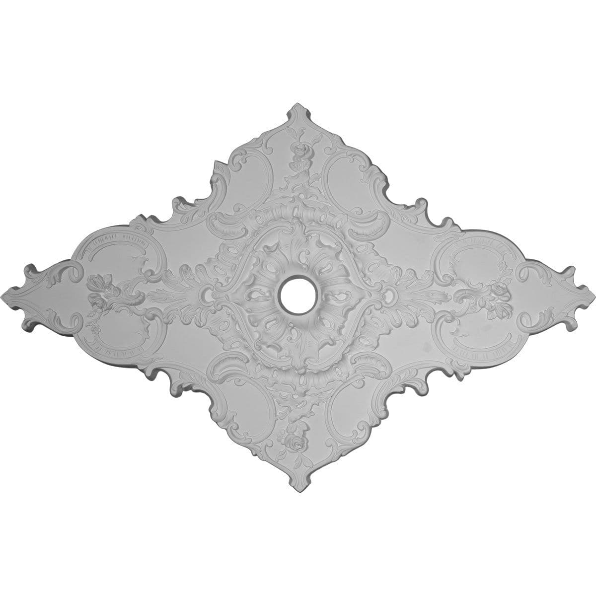 Diamond Ceiling Medallion (Fits Canopies up to 4"), 67 1/4"W x 43 3/8"H x 4"ID x 2"P