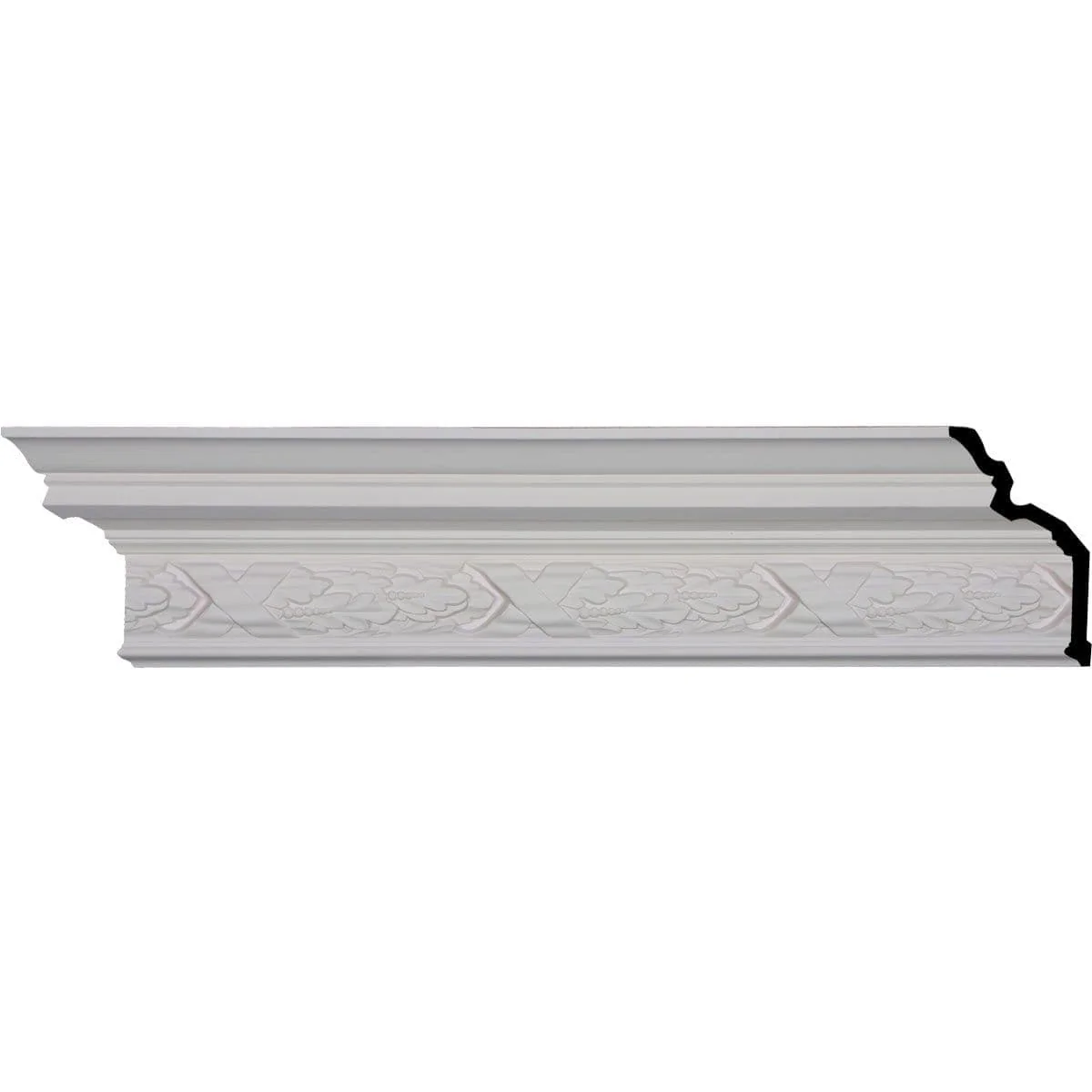 Dublin Crown Moulding, 7 1/4"H x 5 3/8"P x 8 5/8"F x 94 1/2"L