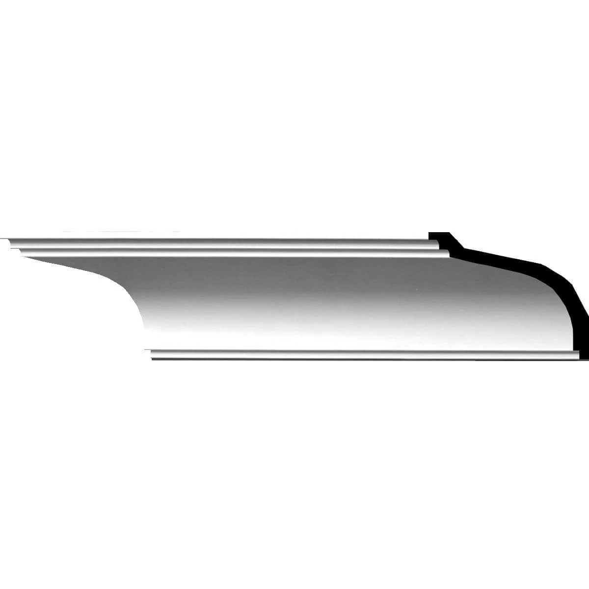 Dylan Traditional Smooth Crown Moulding, 3 3/4"H x 4 1/8"P x 5 5/8"F x 94 1/2"L