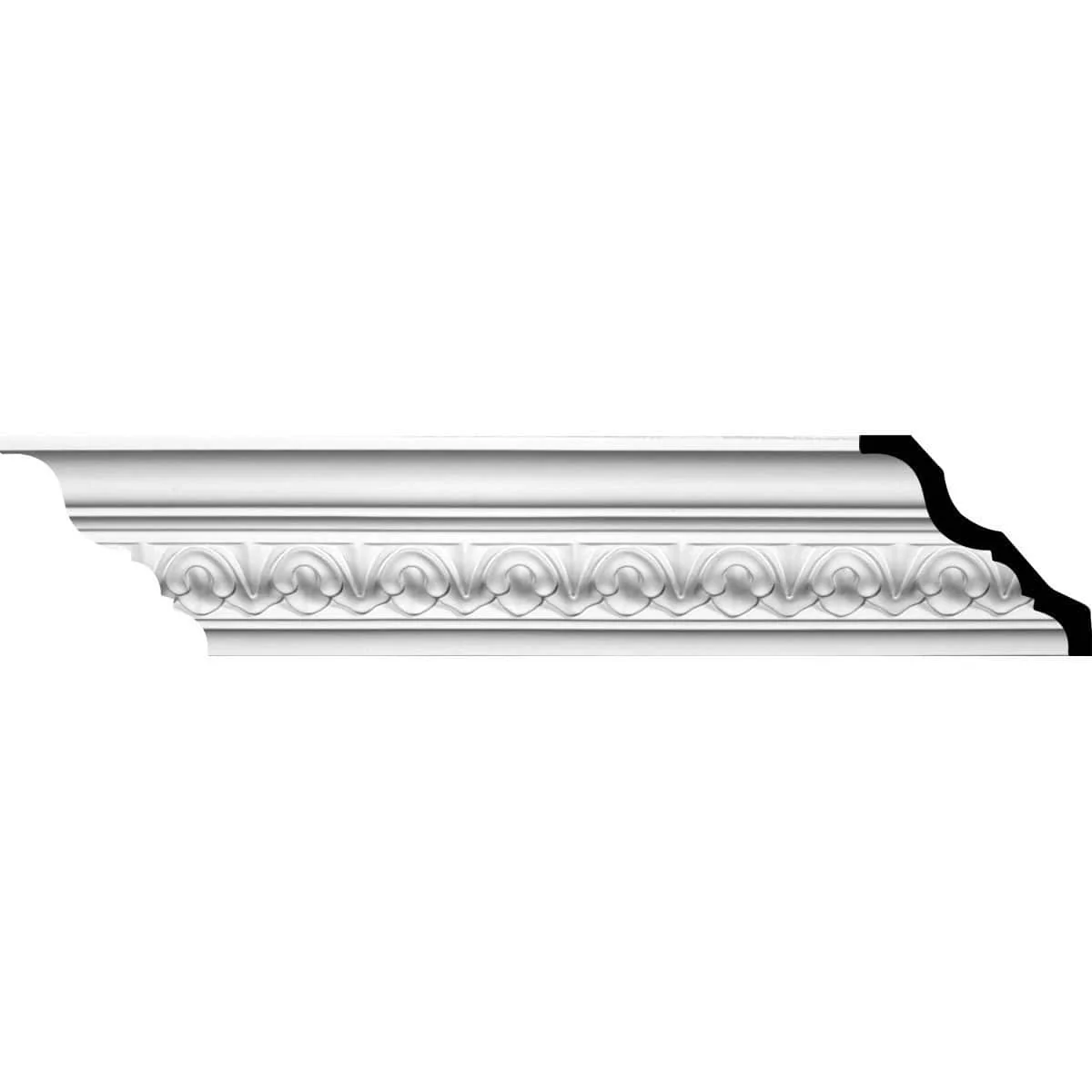 Emery Crown Moulding, 3 7/8"H x 3 7/8"P x 5 1/2"F x 94 1/2"L