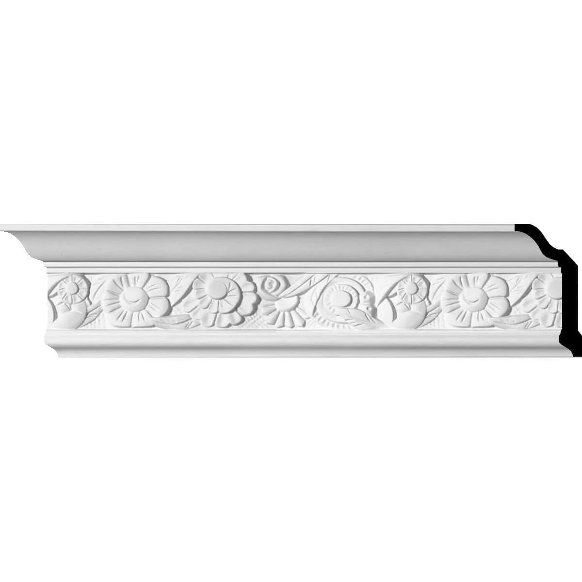 Emery Crown Moulding, 4 1/2"H x 2 5/8"P x 5 1/8"F x 94 1/2"L, (13 1/4" Repeat)