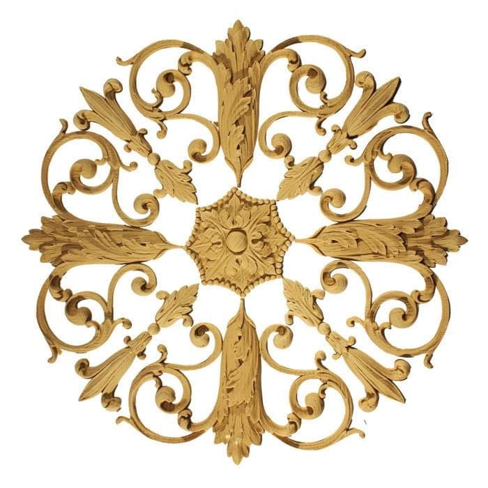 Empire Rosette Medallion, 15"w x 15"h x 1/2"d, Made To Order, Minimum Order Amount $300
