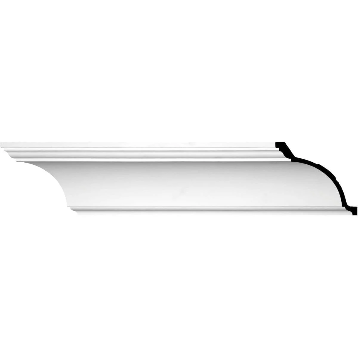 Eris Smooth Crown Moulding, 7 7/8"H x 8"P x 11 1/8"F x 94 1/2"L