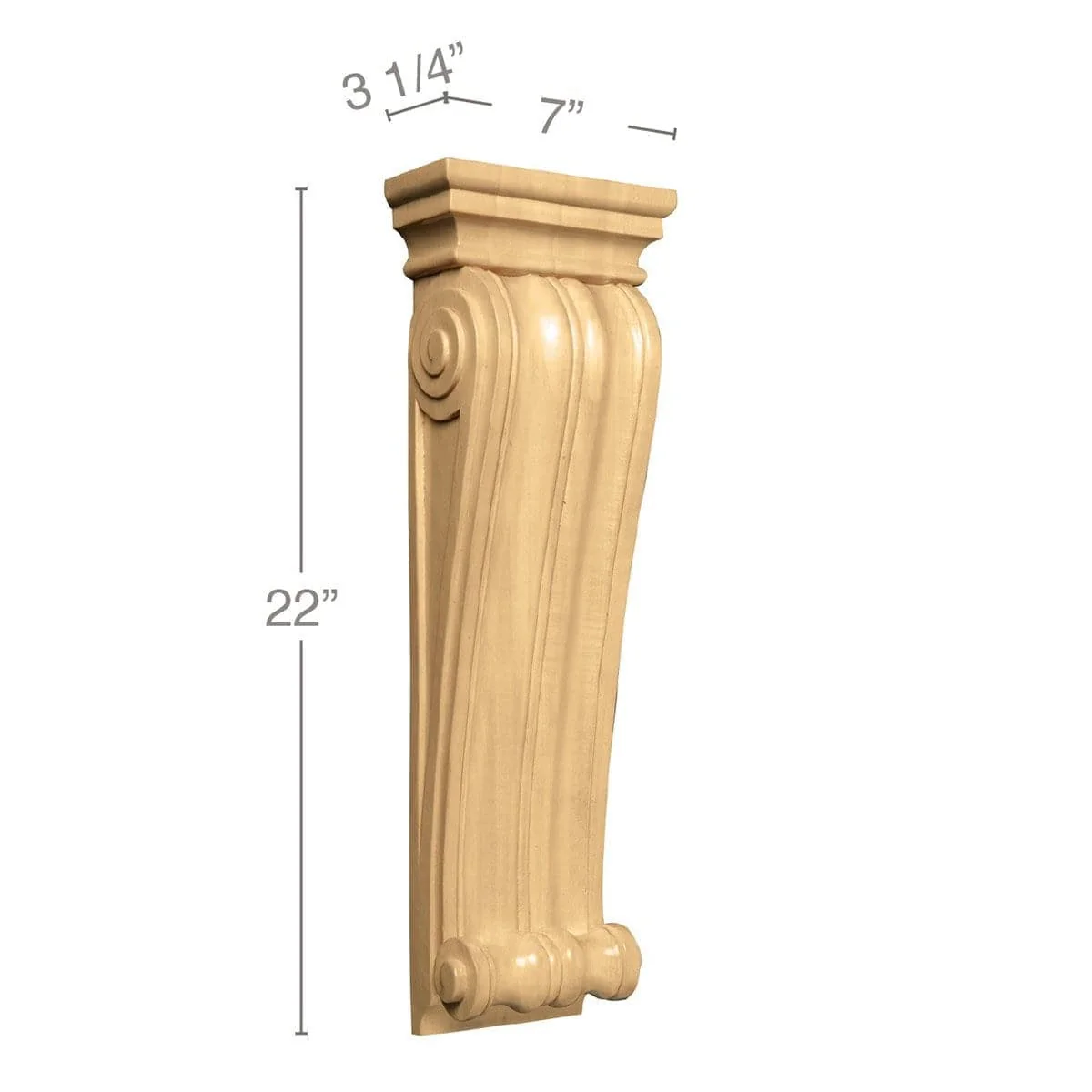Extra Large Classic Corbel, 7"w x 22"h x 3 1/4"d