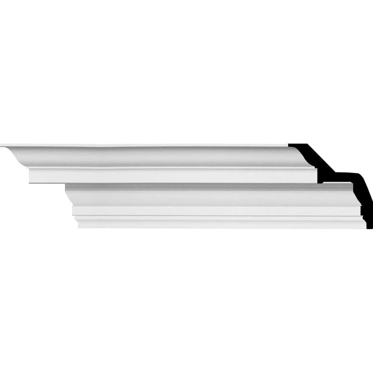 Felix Traditional Smooth Crown Moulding, 5"H x 5"P x 7"F x 94 1/2"L