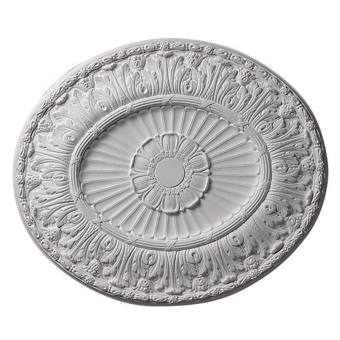 Flutes with Acanthus Oval (3 Center), 32'' x 28'' x 1 5/8'', Made To Order, Minimum Order Amount $300