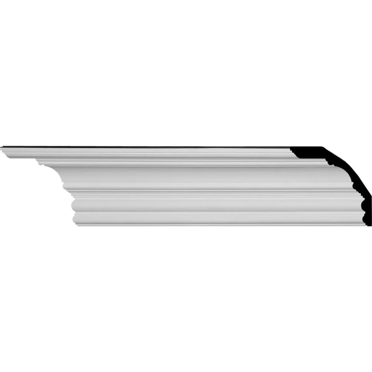 Foster Cove Crown Moulding, 7 7/8"H x 7 7/8"P x 11 1/2"F x 94 1/2"L