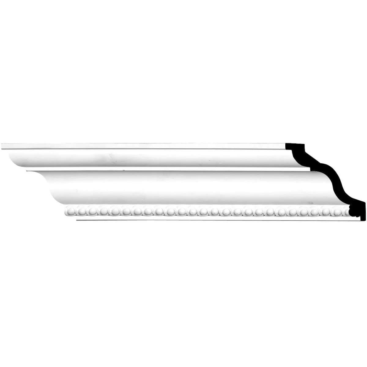 Foster Crown Moulding, 3 3/8"H x 3 3/8"P x 4 5/8"F x 94 1/2"L